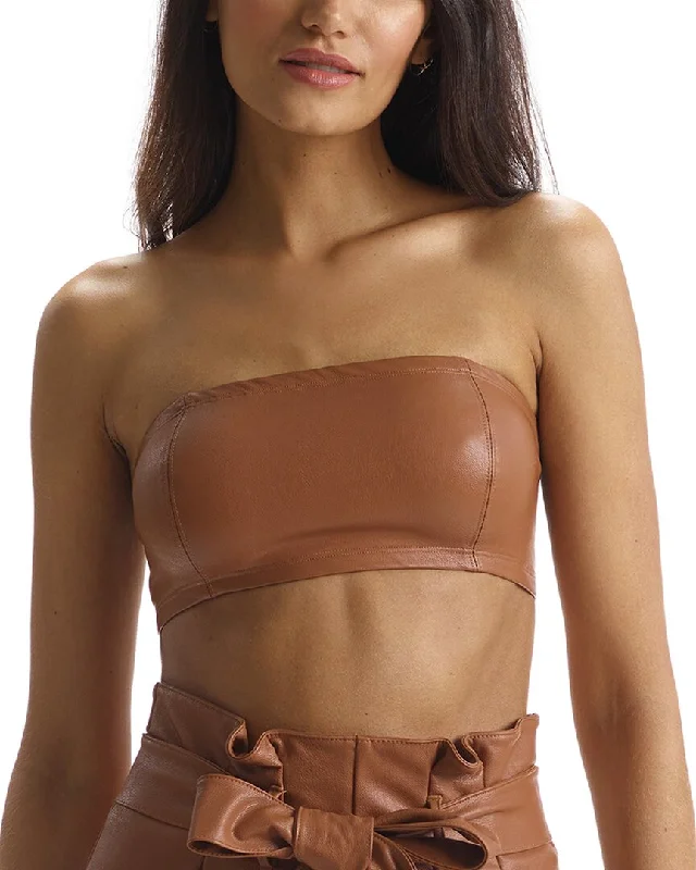 commando Faux Leather Bandeau Bralette