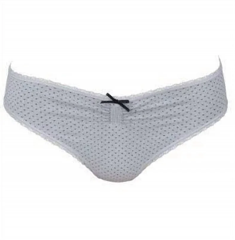 Maternity Seamless Brief Panty In Silver Grey