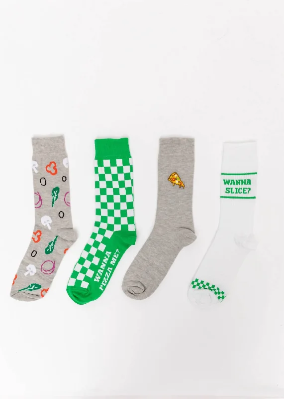 Women's Veggie Pizza 4-Set Sock In Multi Color