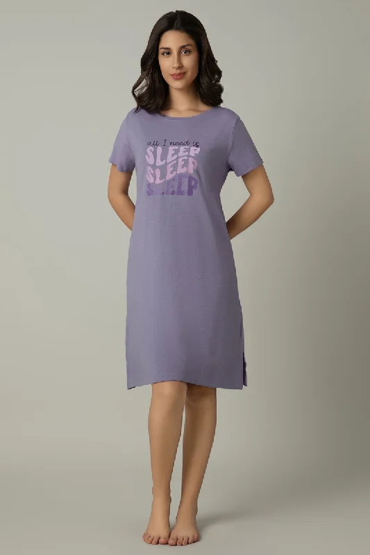 Comfort Sleep Dress - All I Need Is Sleep Print