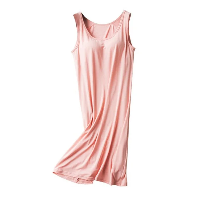 Ladies Sleeveless Mid-long nightdress