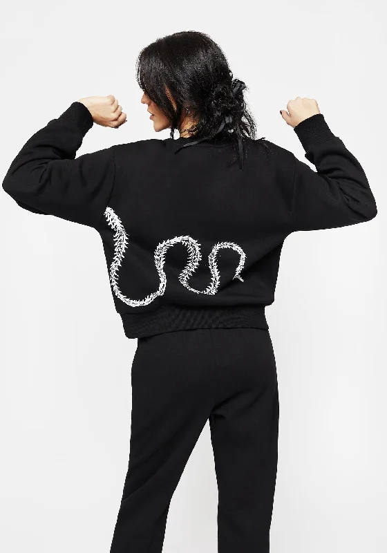 Ophis Snake Skeleton Print Sweater