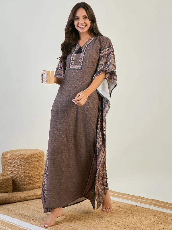 Paisley Borders Loungewear Kaftan