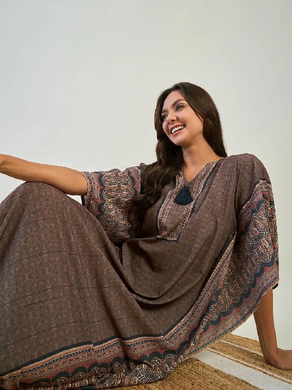 Paisley Borders Loungewear Kaftan