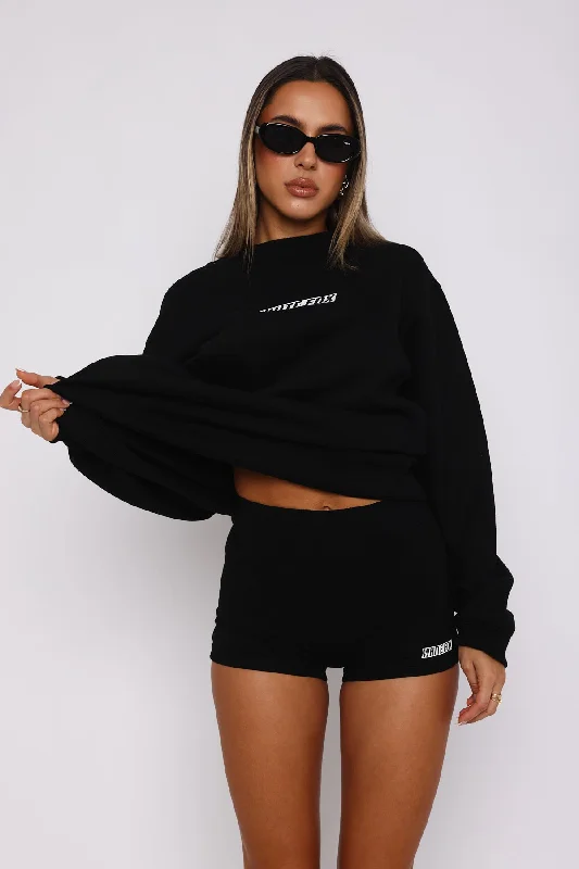 Run The World Booty Shorts Black