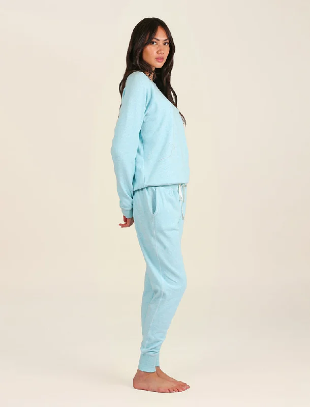 So Soft Fleecy Loungepant in Aqua