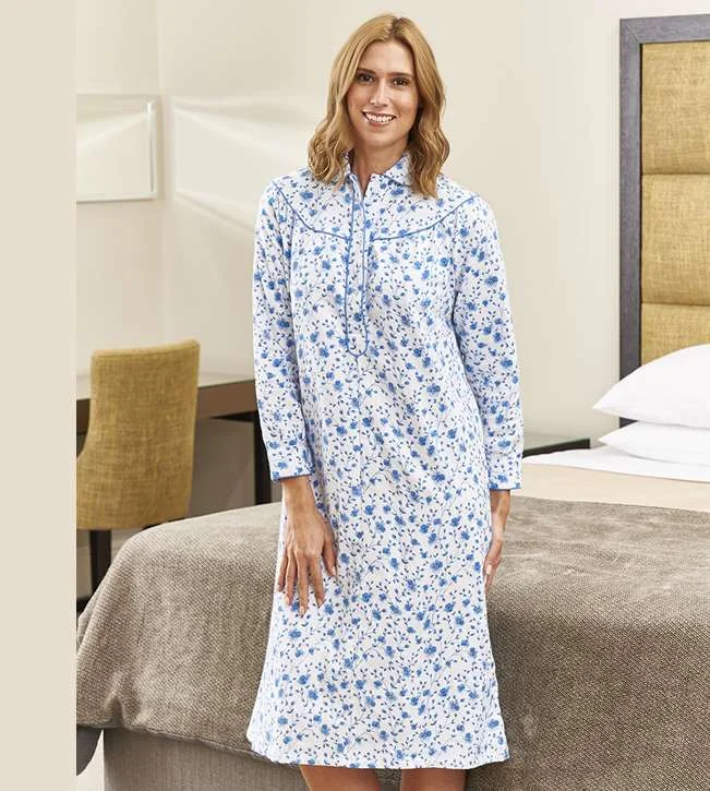 Blue Sea Ladies Nightdress Flannelette