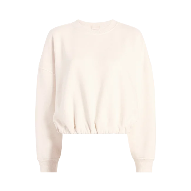 Cinch Waist Sweatshirt | Heather Bone