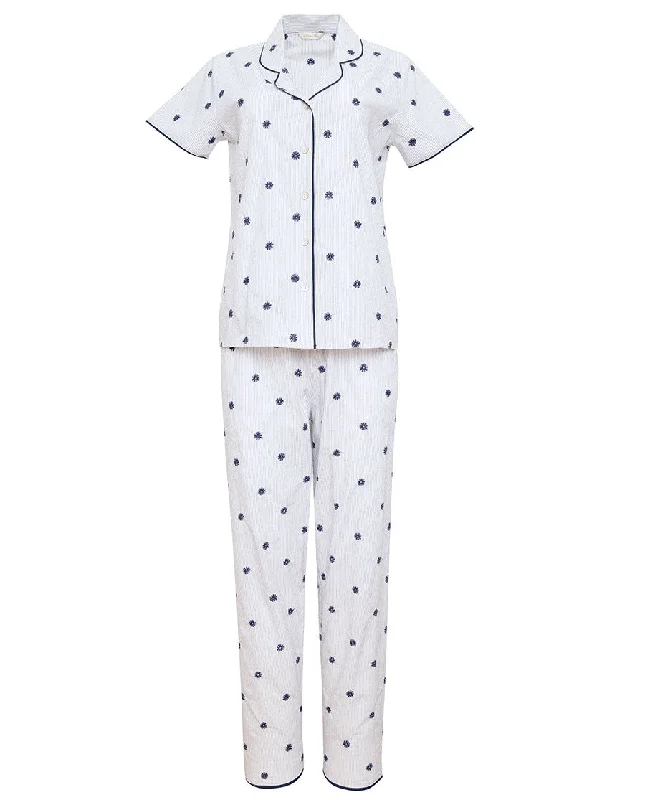 Jolene Stab Stitch Embroidered Pyjama Set