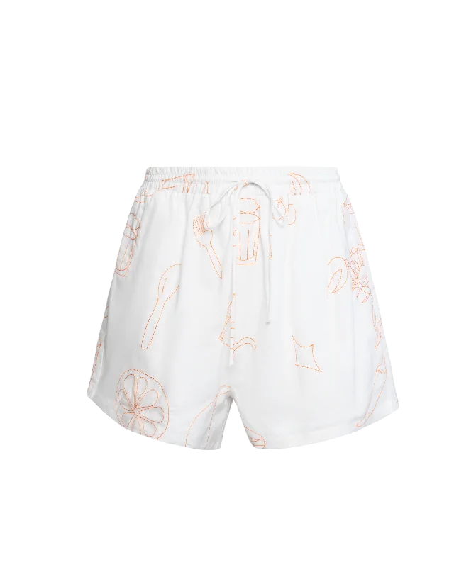 Lacey Shorts | White Caliente