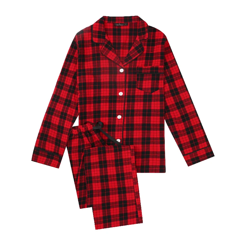 Medium / Red-Black Tartan Plaid