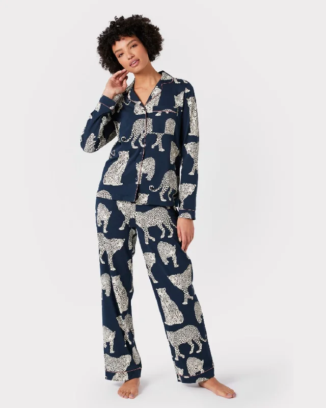 Organic Cotton Leopard Print Long Pyjama Set