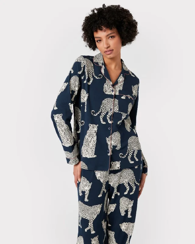 Organic Cotton Leopard Print Long Pyjama Set