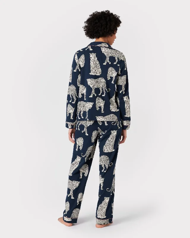 Organic Cotton Leopard Print Long Pyjama Set