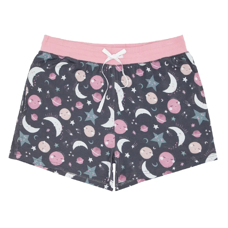 Pink To the Moon & Back Women's Pajama Shorts