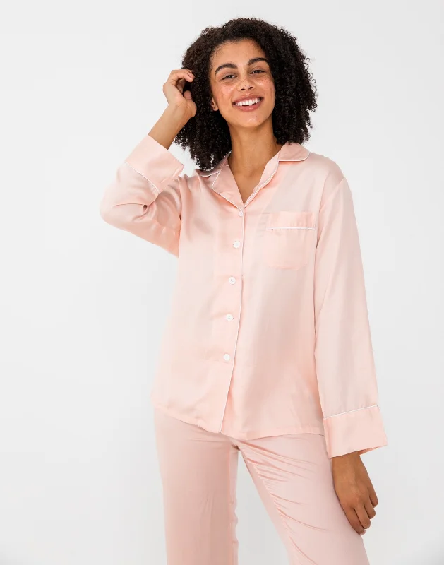 Sateen Long Sleeve PJ Shirt