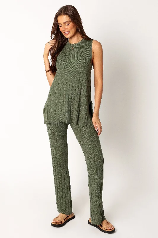 Silvie Knitted Set - Olive