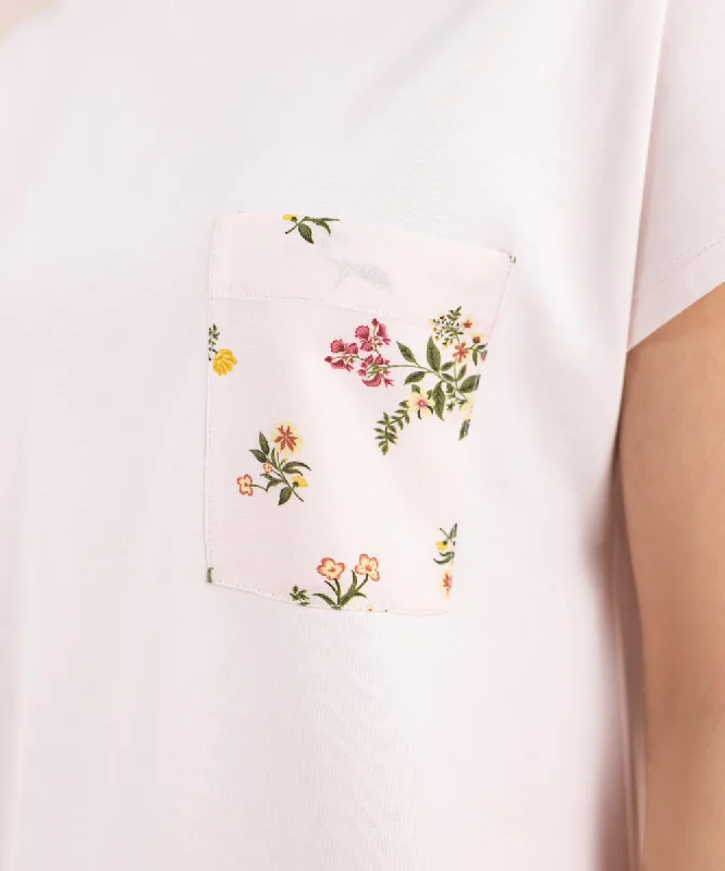 Cotton T-Shirt with Printed Pocket