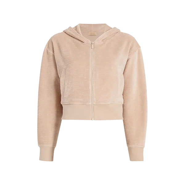 Textured Zip Hoodie | Doe