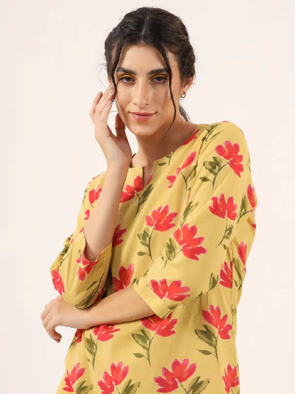 TULIP PRINT  Cotton Night SUIT